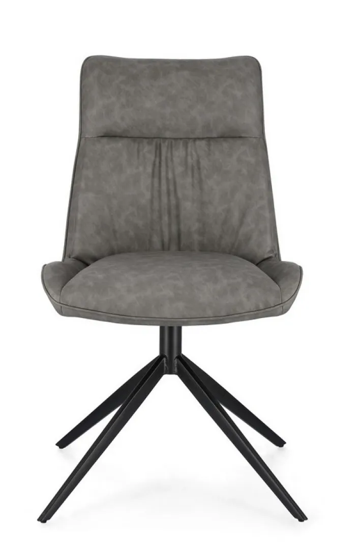 Bizzotto Sedie>SEDIA IN ECOPELLE GRIGIO - JORDAN