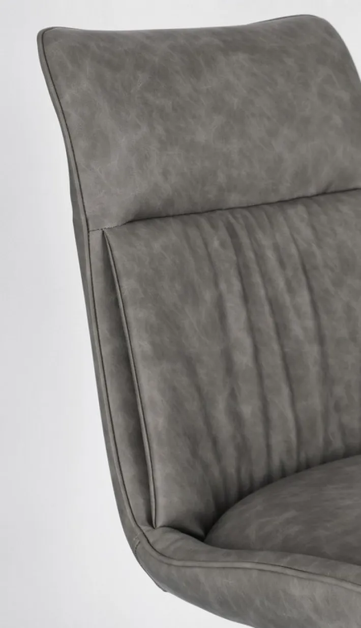 Bizzotto Sedie>SEDIA IN ECOPELLE GRIGIO - JORDAN