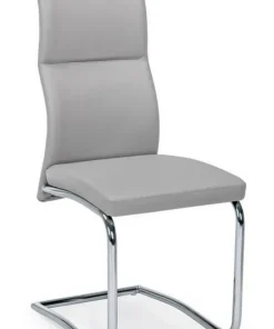 Bizzotto Sedie>SEDIA IN ECOPELLE GRIGIO CHIARO - THELMA