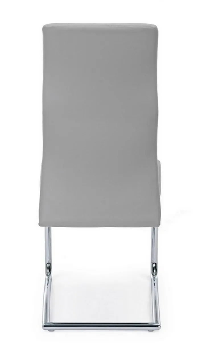 Bizzotto Sedie>SEDIA IN ECOPELLE GRIGIO CHIARO - THELMA
