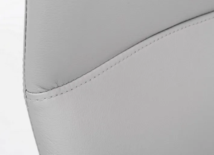 Bizzotto Sedie>SEDIA IN ECOPELLE GRIGIO CHIARO - THELMA