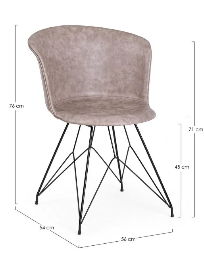 Bizzotto Sedie>SEDIA IN ECOPELLE NERA - LOFT
