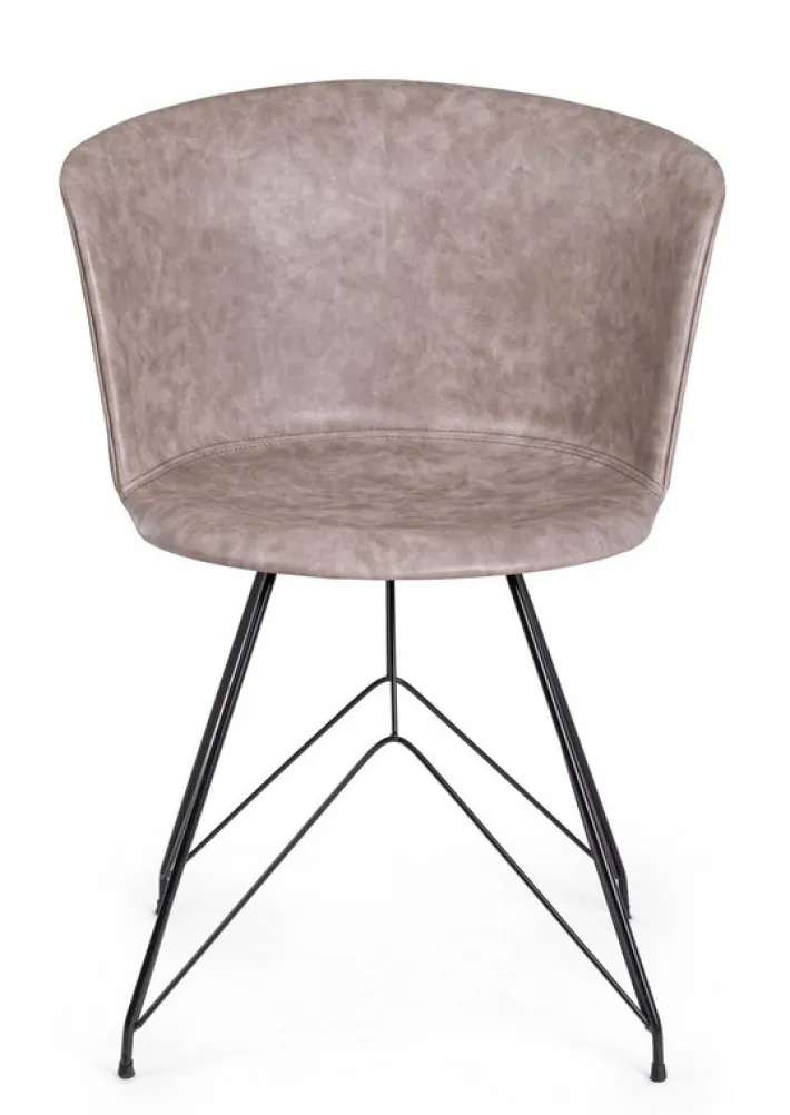 Bizzotto Sedie>SEDIA IN ECOPELLE NERA - LOFT
