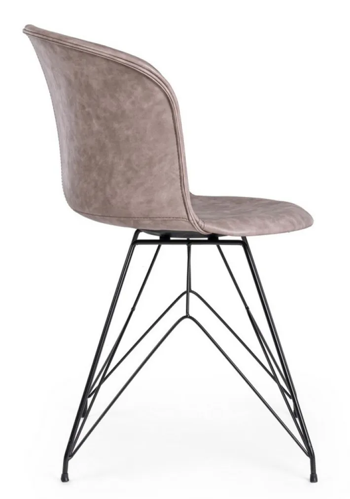 Bizzotto Sedie>SEDIA IN ECOPELLE NERA - LOFT