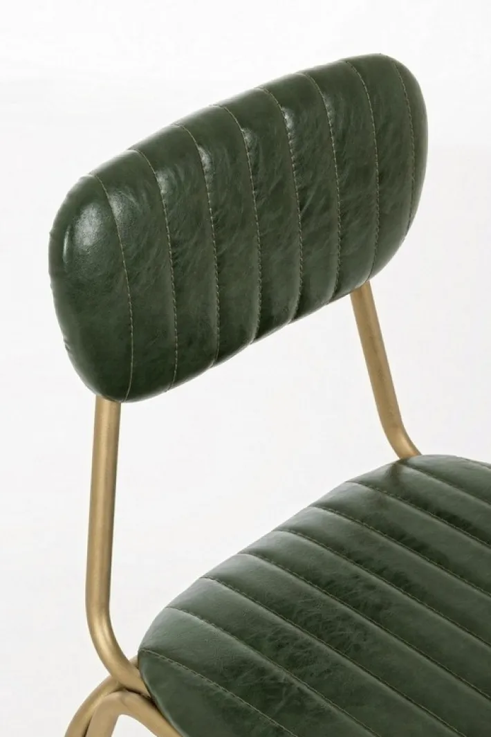 Bizzotto Sedie>SEDIA IN ECOPELLE VERDE SCURO - ADDY