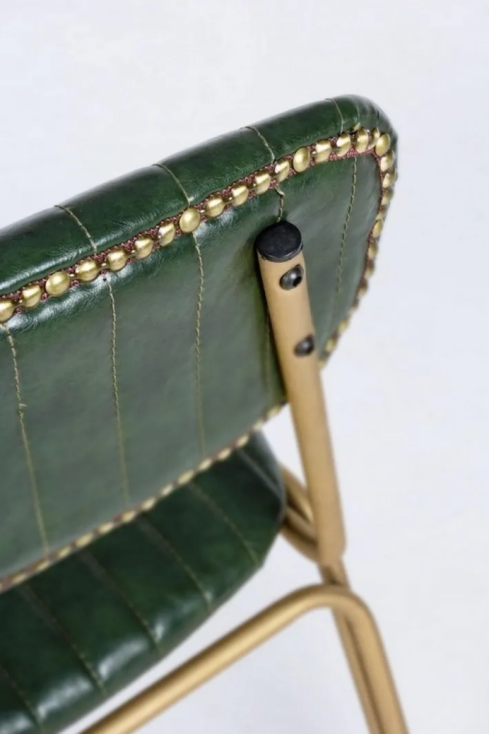 Bizzotto Sedie>SEDIA IN ECOPELLE VERDE SCURO - ADDY