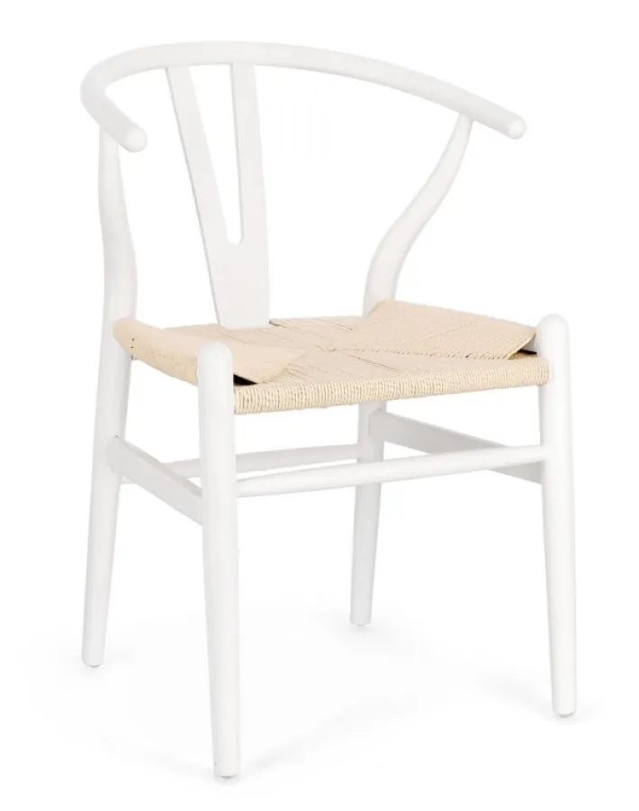 Bizzotto Sedie>SEDIA IN LEGNO BIANCO - ARTAS