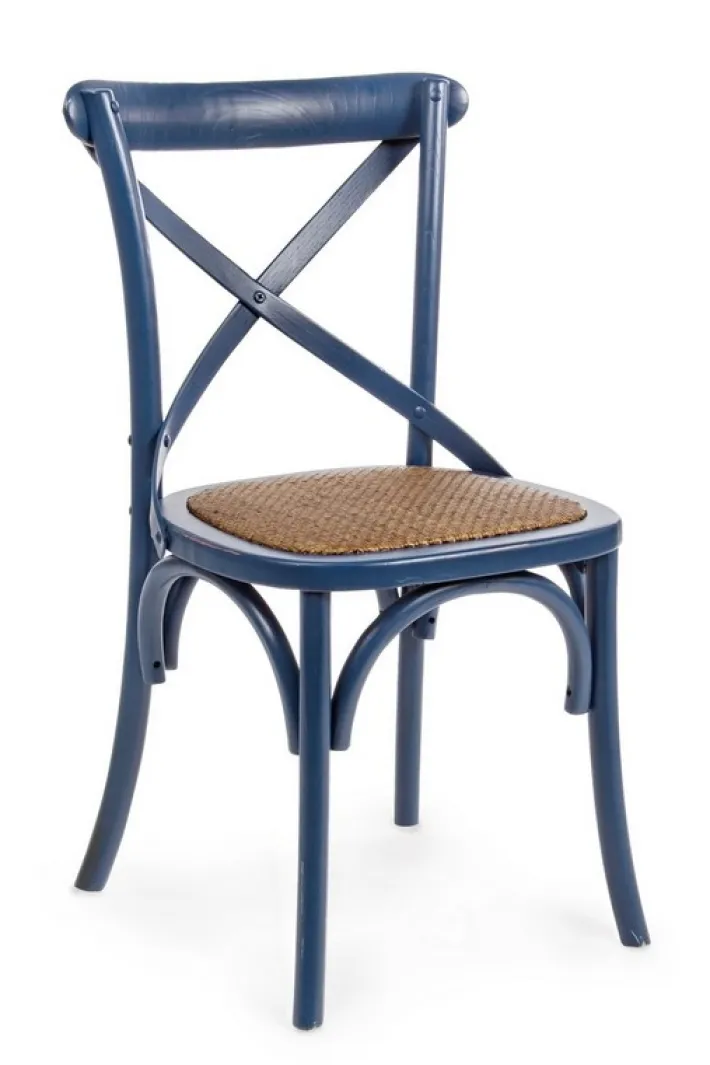 Bizzotto Sedie>SEDIA IN LEGNO BLU - CROSS