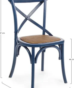 Bizzotto Sedie>SEDIA IN LEGNO BLU - CROSS