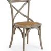 Bizzotto Sedie>SEDIA IN LEGNO GRIGIO SCURO - CROSS