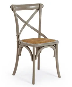 Bizzotto Sedie>SEDIA IN LEGNO GRIGIO SCURO - CROSS