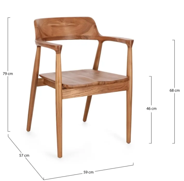 Bizzotto Sedie>SEDIA IN LEGNO NATURALE - SUZY