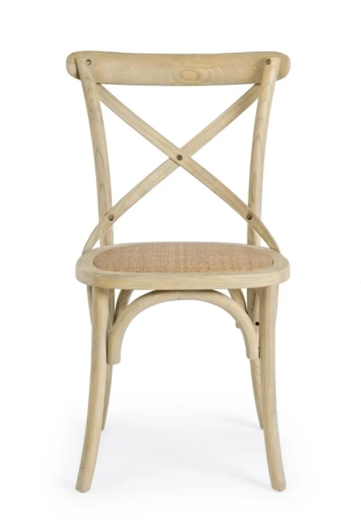 Bizzotto Sedie>SEDIA IN LEGNO NATURALE - CROSS
