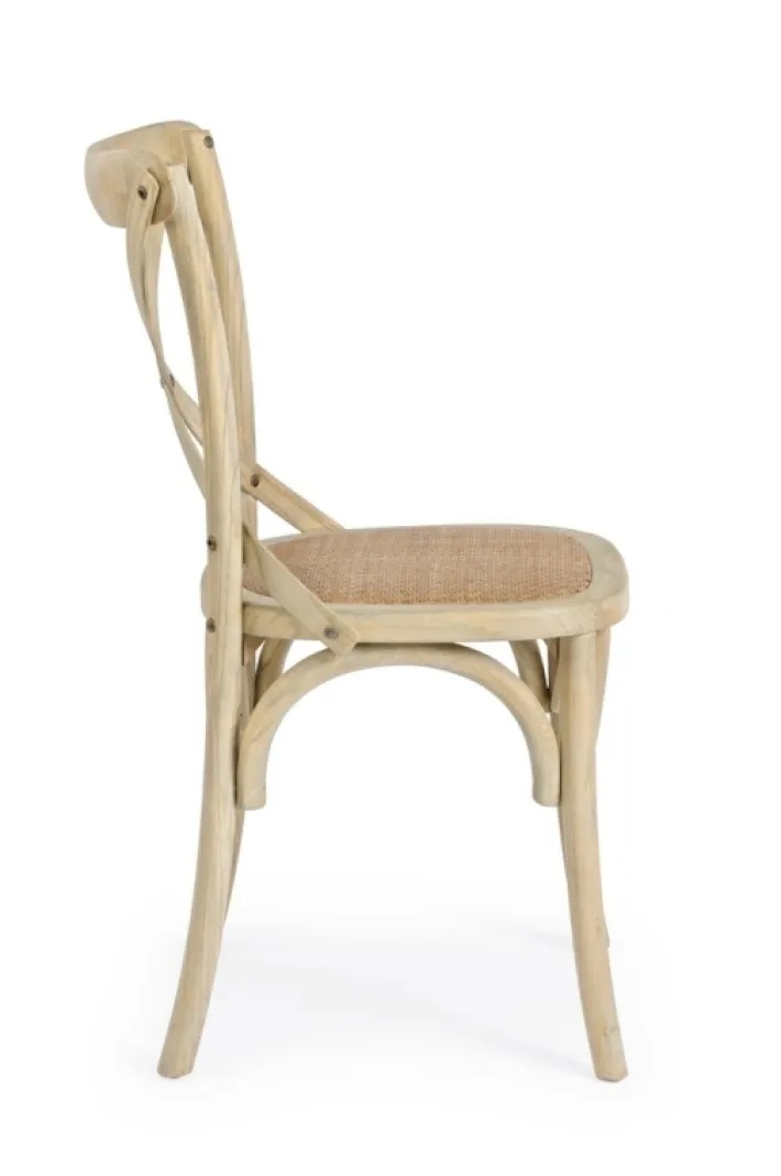 Bizzotto Sedie>SEDIA IN LEGNO NATURALE - CROSS