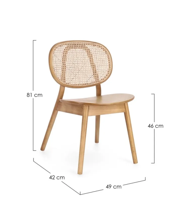 Bizzotto Sedie>SEDIA IN LEGNO NATURALE - ADOLIS