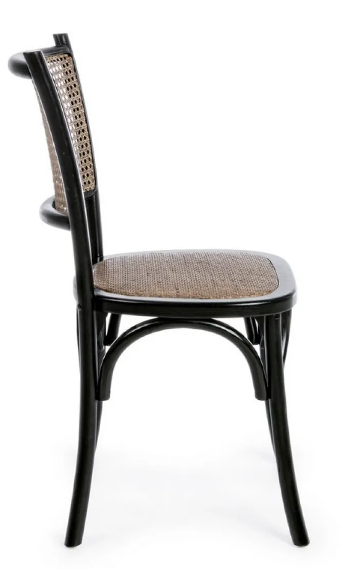 Bizzotto Sedie>SEDIA IN LEGNO NERA - CARREL
