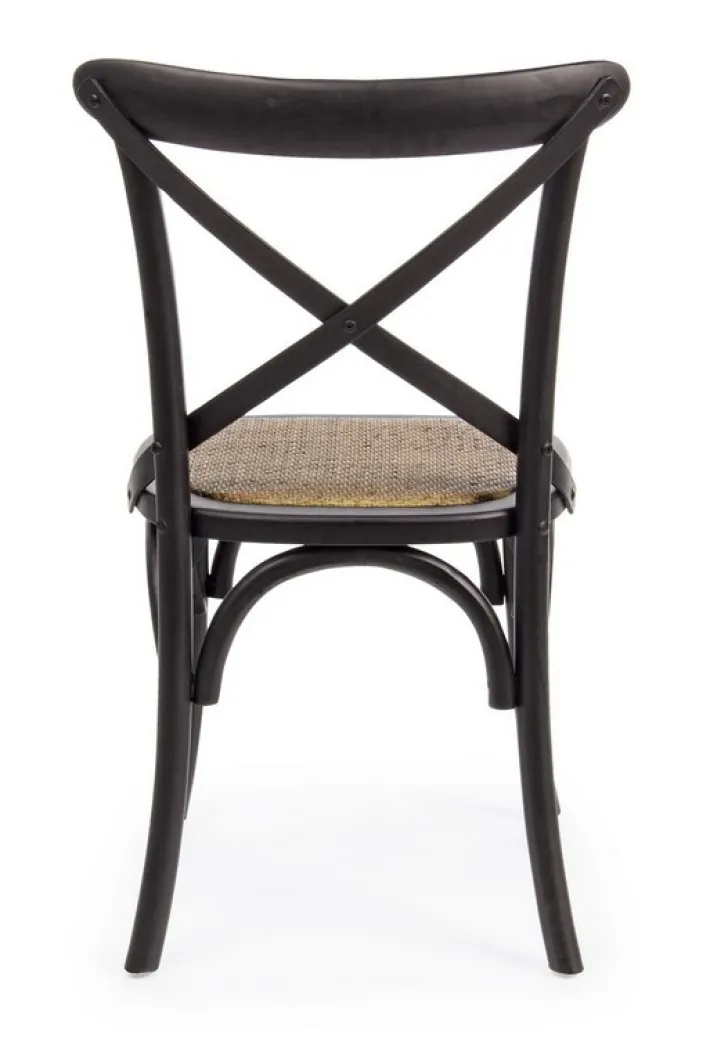 Bizzotto Sedie>SEDIA IN LEGNO NERA - CROSS