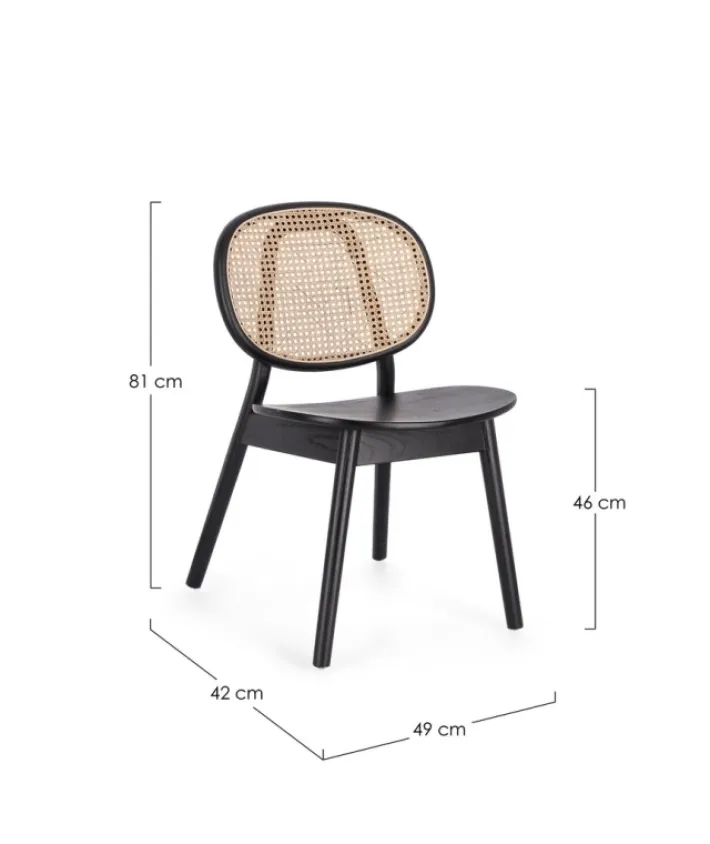 Bizzotto Sedie>SEDIA IN LEGNO NERO - ADOLIS