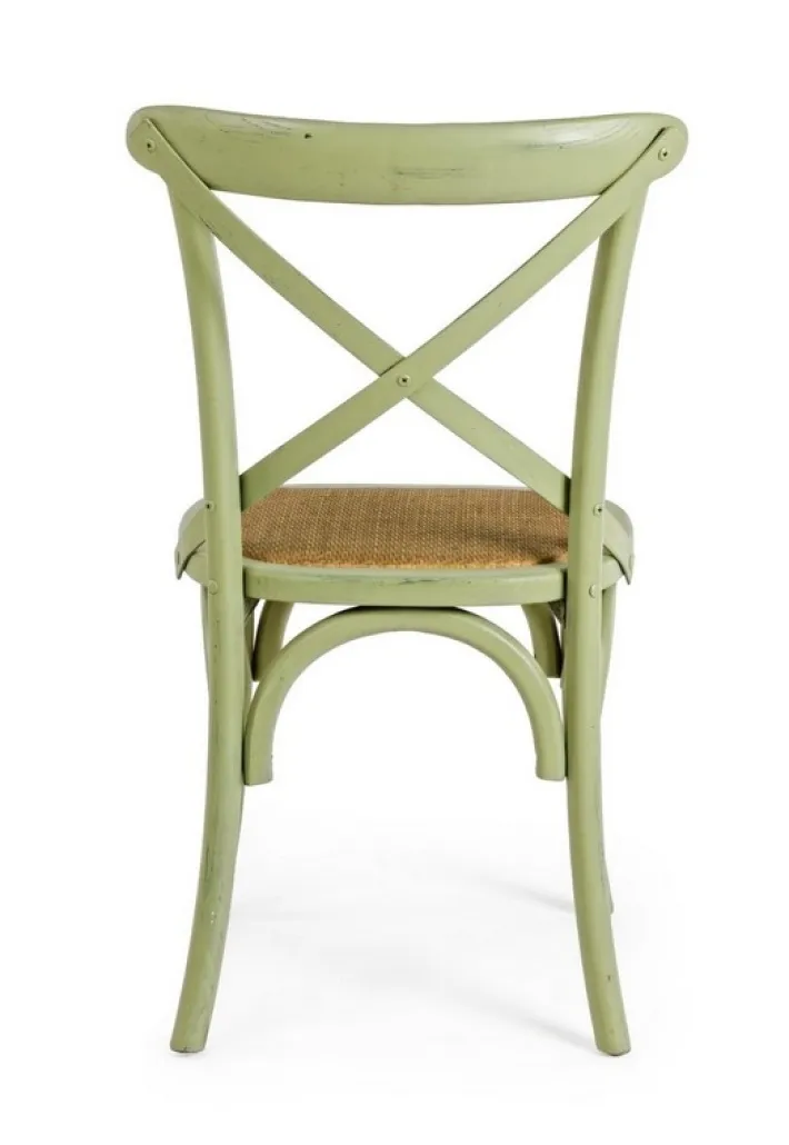 Bizzotto Sedie>SEDIA IN LEGNO VERDE - CROSS
