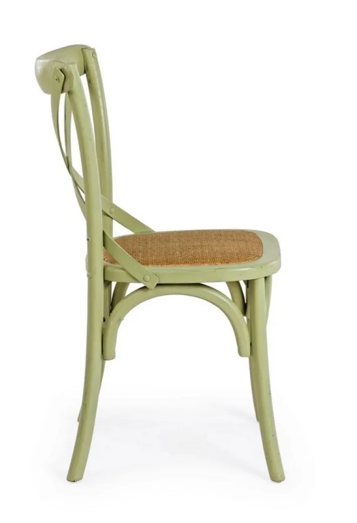 Bizzotto Sedie>SEDIA IN LEGNO VERDE - CROSS