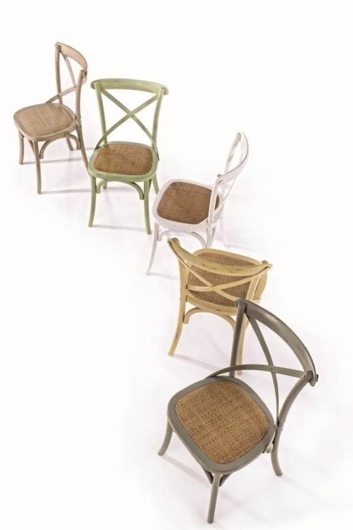Bizzotto Sedie>SEDIA IN LEGNO VERDE - CROSS