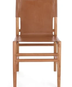Bizzotto Sedie>SEDIA IN PELLE COGNAC - CAROLINE