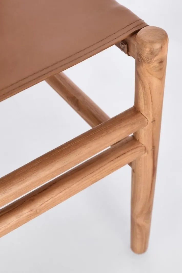 Bizzotto Sedie>SEDIA IN PELLE COGNAC - CAROLINE