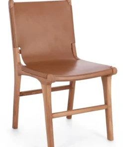 Bizzotto Sedie>SEDIA IN PELLE COGNAC - EUGENIE