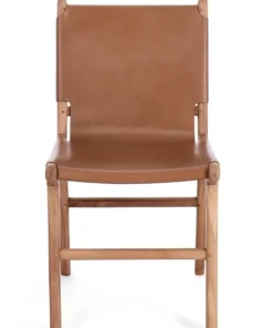 Bizzotto Sedie>SEDIA IN PELLE COGNAC - EUGENIE