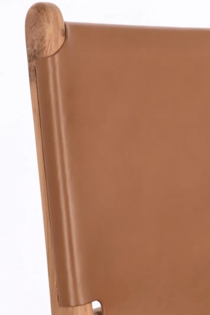 Bizzotto Sedie>SEDIA IN PELLE COGNAC - EUGENIE
