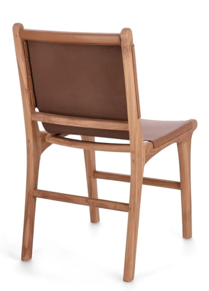 Bizzotto Sedie>SEDIA IN PELLE COGNAC - EUGENIE
