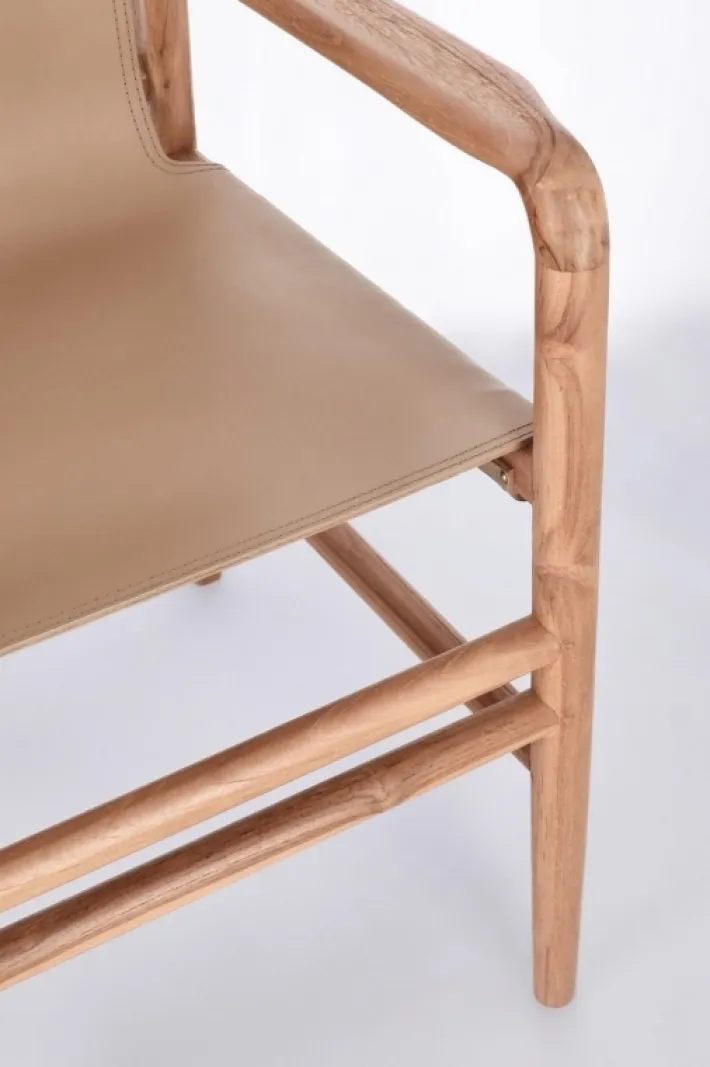 Bizzotto Sedie>SEDIA IN PELLE CON BRACCIOLI TORTORA - CAROLINE