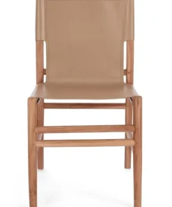 Bizzotto Sedie>SEDIA IN PELLE TORTORA - CAROLINE