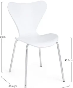 Bizzotto Sedie>SEDIA IN PLASTICA BIANCA - TESSA
