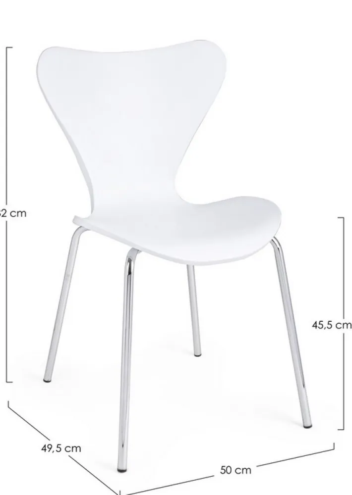Bizzotto Sedie>SEDIA IN PLASTICA BIANCA - TESSA