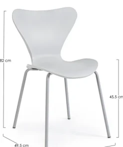 Bizzotto Sedie>SEDIA IN PLASTICA GRIGIA - TESSA