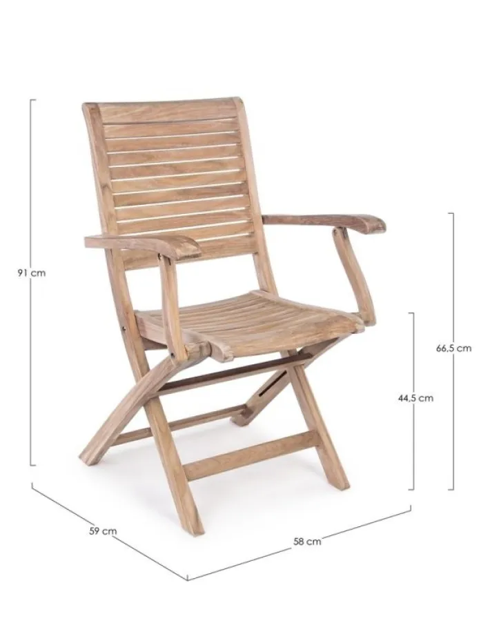 Bizzotto Sedie>SEDIA IN TEAK PIEGHEVOLE - MARYLAND