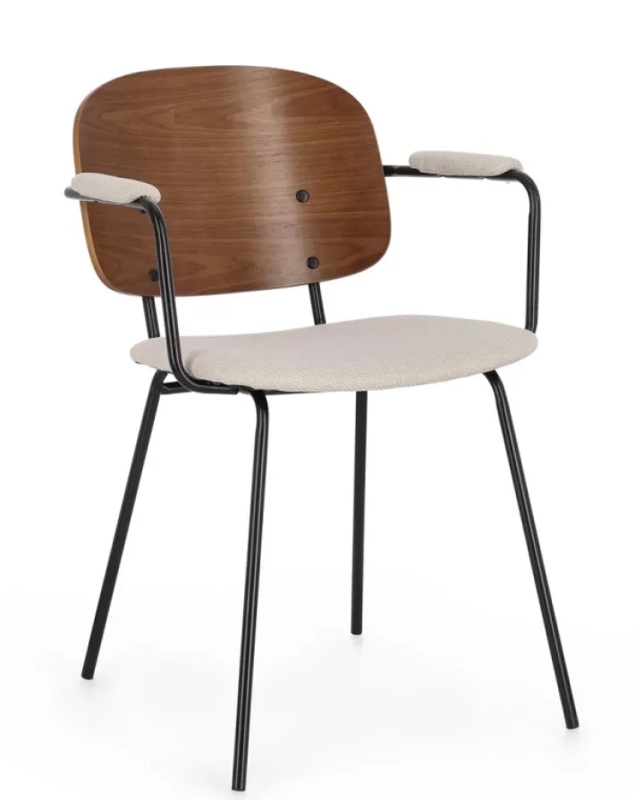 Bizzotto Sedie>SEDIA IN TESSUTO BEIGE - SIENNA