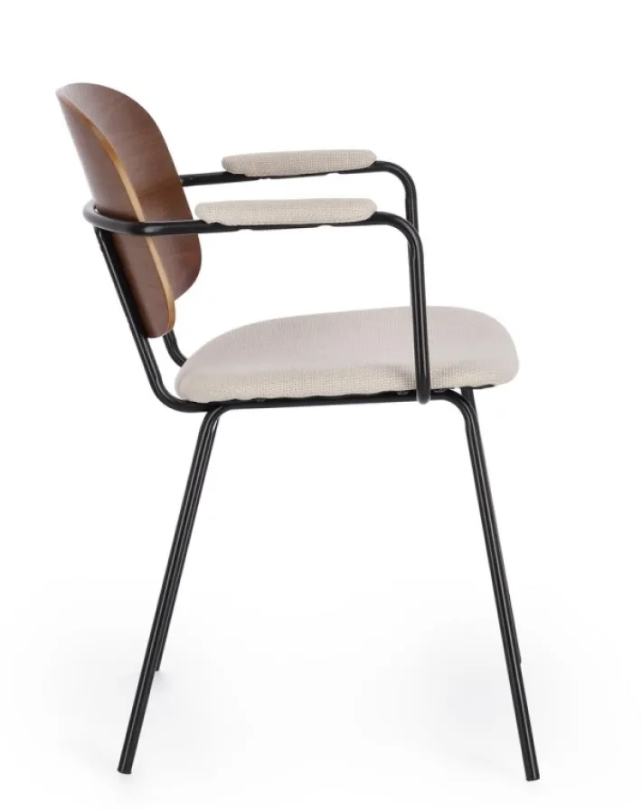 Bizzotto Sedie>SEDIA IN TESSUTO BEIGE - SIENNA