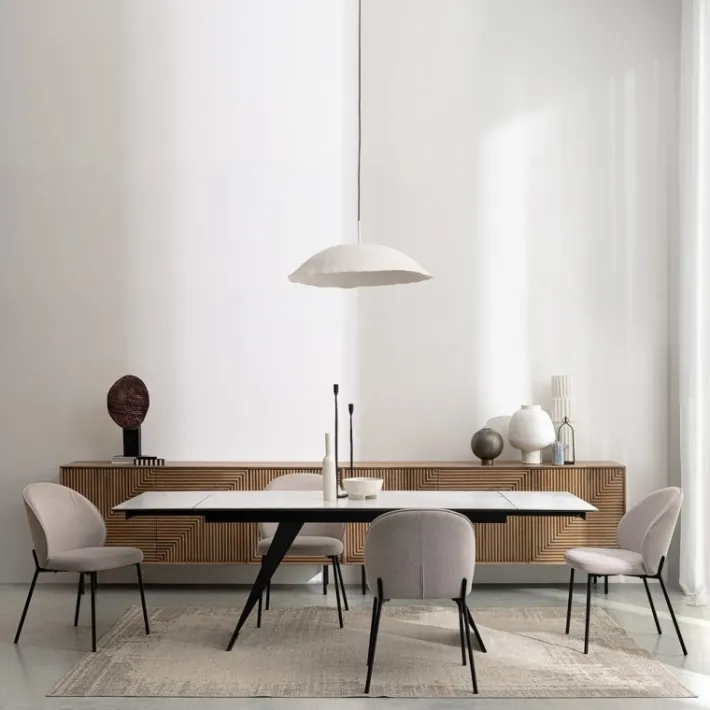 Bizzotto Sedie>SEDIA IN TESSUTO BEIGE - WENDY