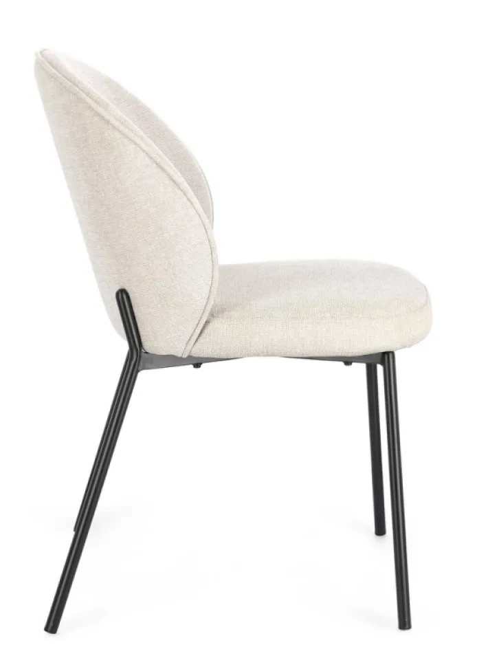 Bizzotto Sedie>SEDIA IN TESSUTO BEIGE - WENDY