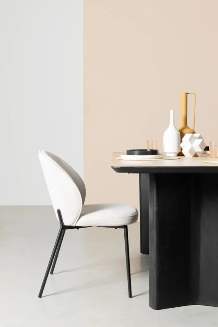 Bizzotto Sedie>SEDIA IN TESSUTO BEIGE - WENDY