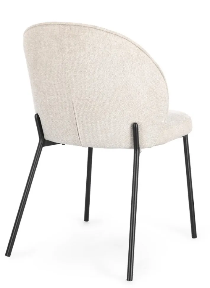 Bizzotto Sedie>SEDIA IN TESSUTO BEIGE - WENDY