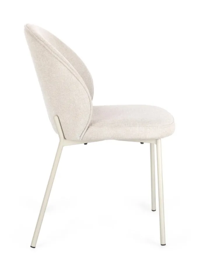 Bizzotto Sedie>SEDIA IN TESSUTO BEIGE - WENDY