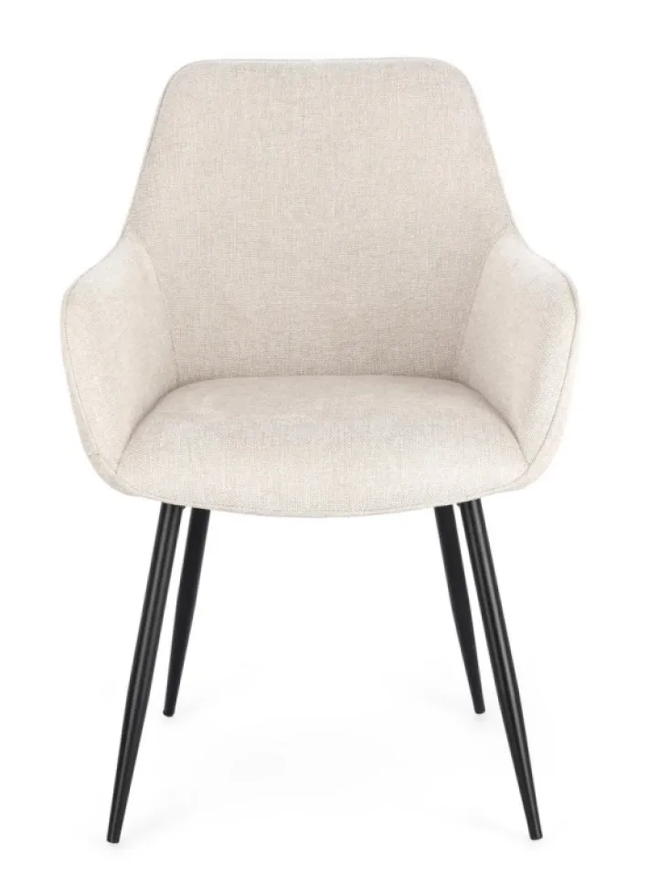 Bizzotto Sedie>SEDIA IN TESSUTO BEIGE- CORA