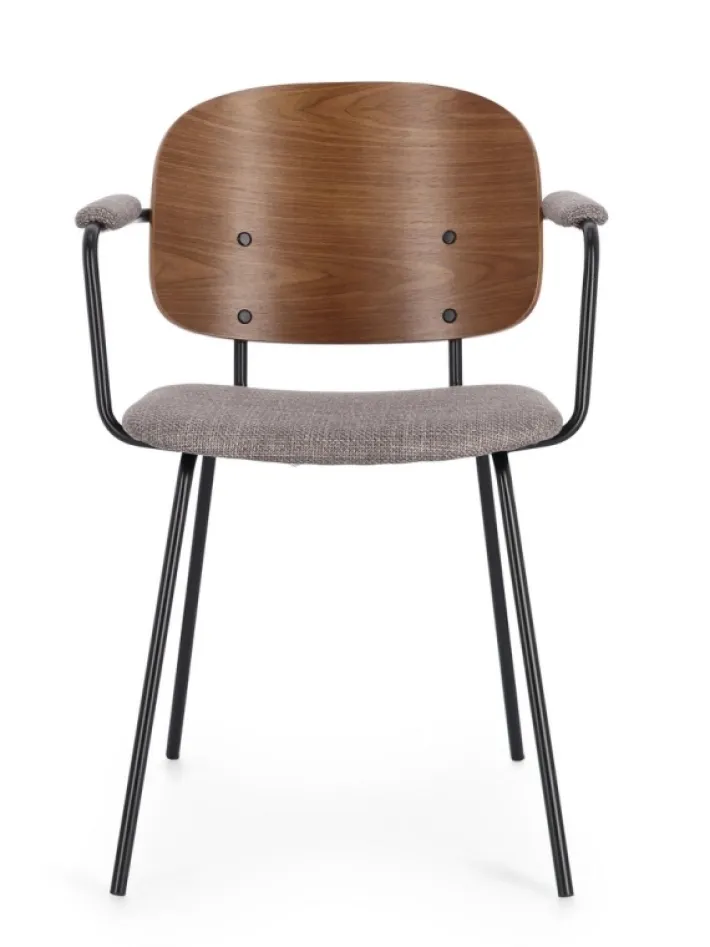 Bizzotto Sedie>SEDIA IN TESSUTO GRIGIO - SIENNA