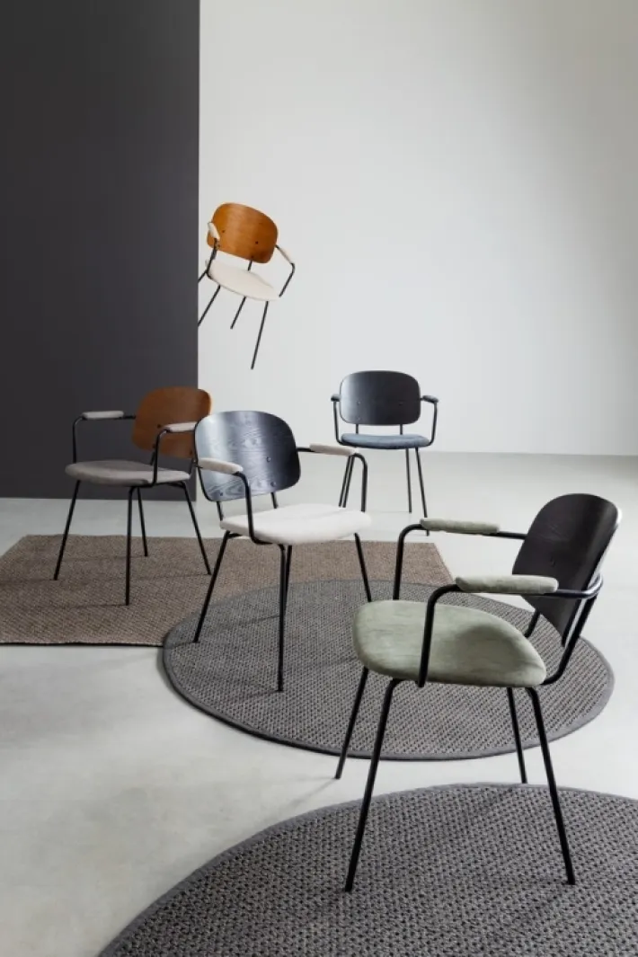 Bizzotto Sedie>SEDIA IN TESSUTO GRIGIO - SIENNA