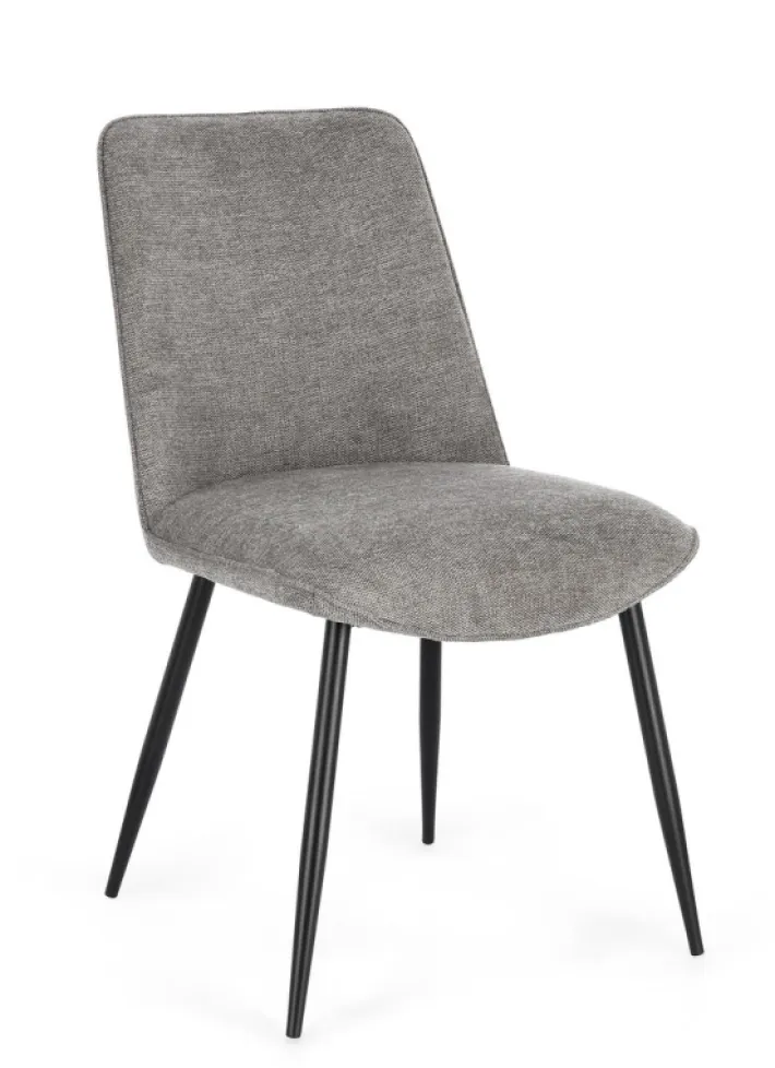 Bizzotto Sedie>SEDIA IN TESSUTO GRIGIO SCURO - CORA