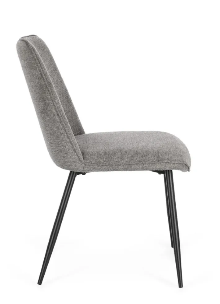 Bizzotto Sedie>SEDIA IN TESSUTO GRIGIO SCURO - CORA