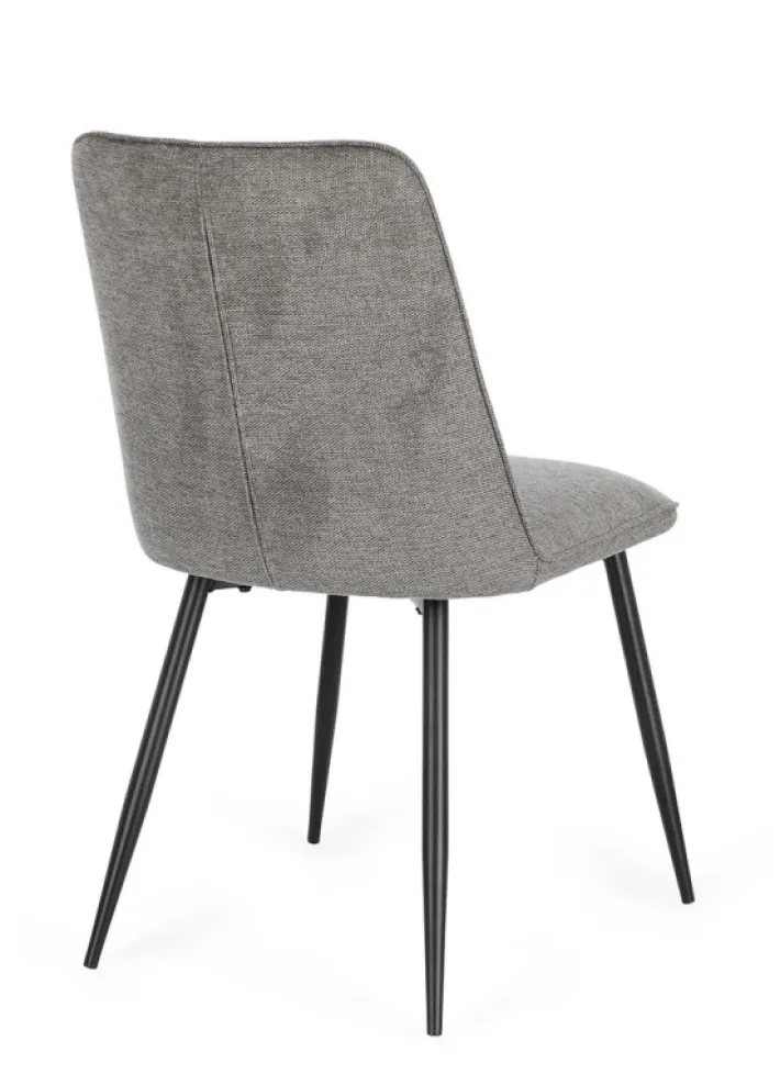 Bizzotto Sedie>SEDIA IN TESSUTO GRIGIO SCURO - CORA